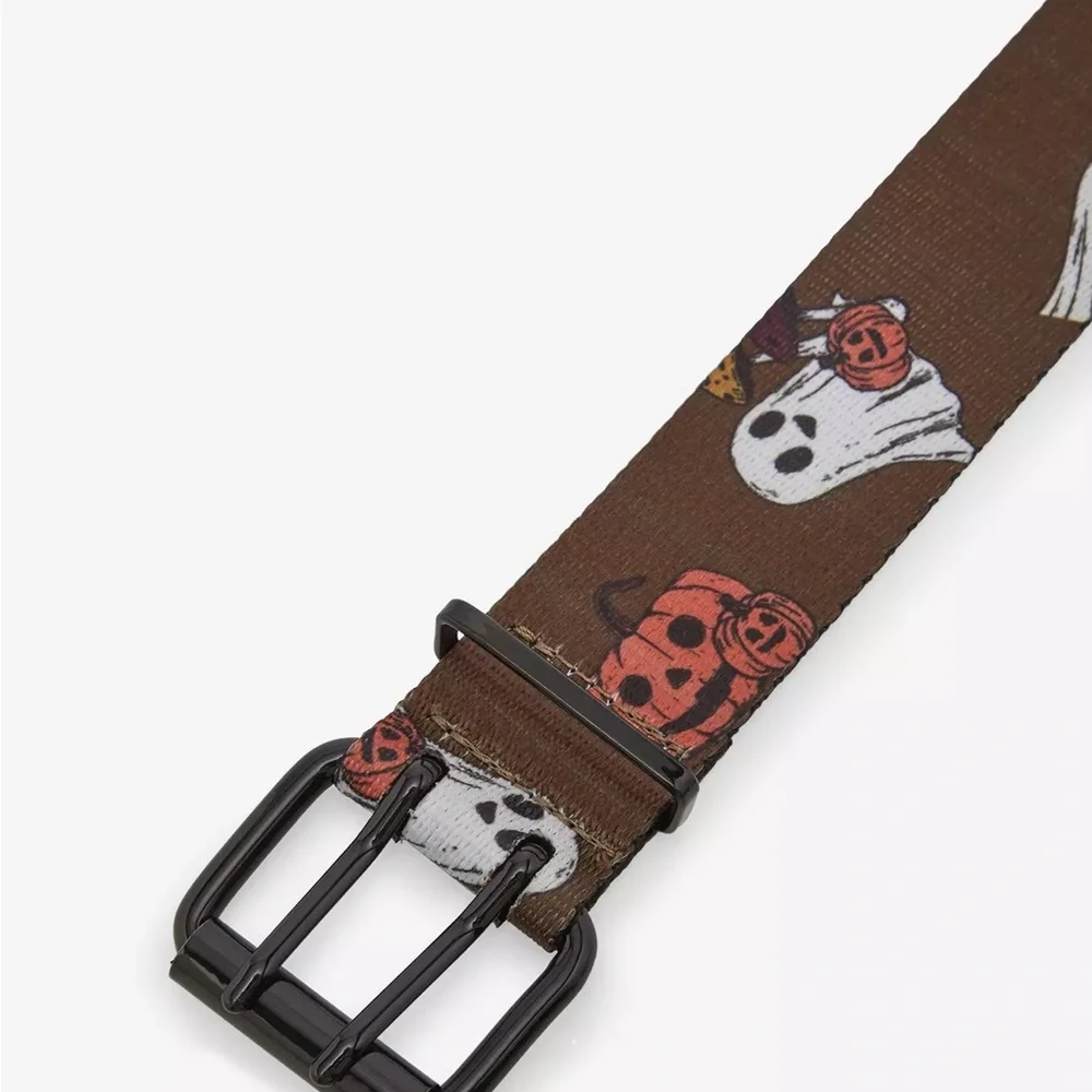 Floral Ghost & Pumpkin 2-Row Grommet Belt Hot‎ Topic Halloween